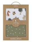 Little Textiles Jersey Wraps, 2-Pack, Forest Retreat product photo View 04 S