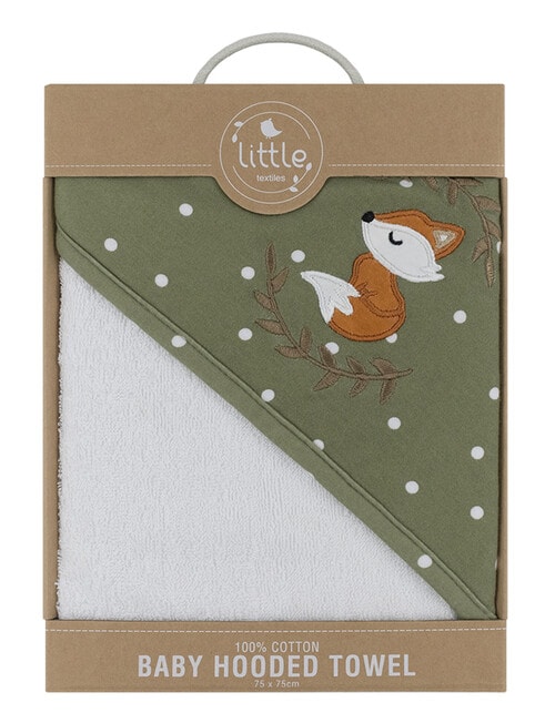 Little Textiles Hooded Towel, Forest Retreat