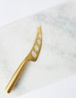 Alex Liddy Slate & Co Marble Board and Knife, White & Gold, 40x22cm product photo View 04 S