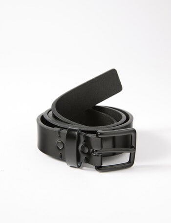 Laidlaw + Leeds Buckle Belt, Black product photo