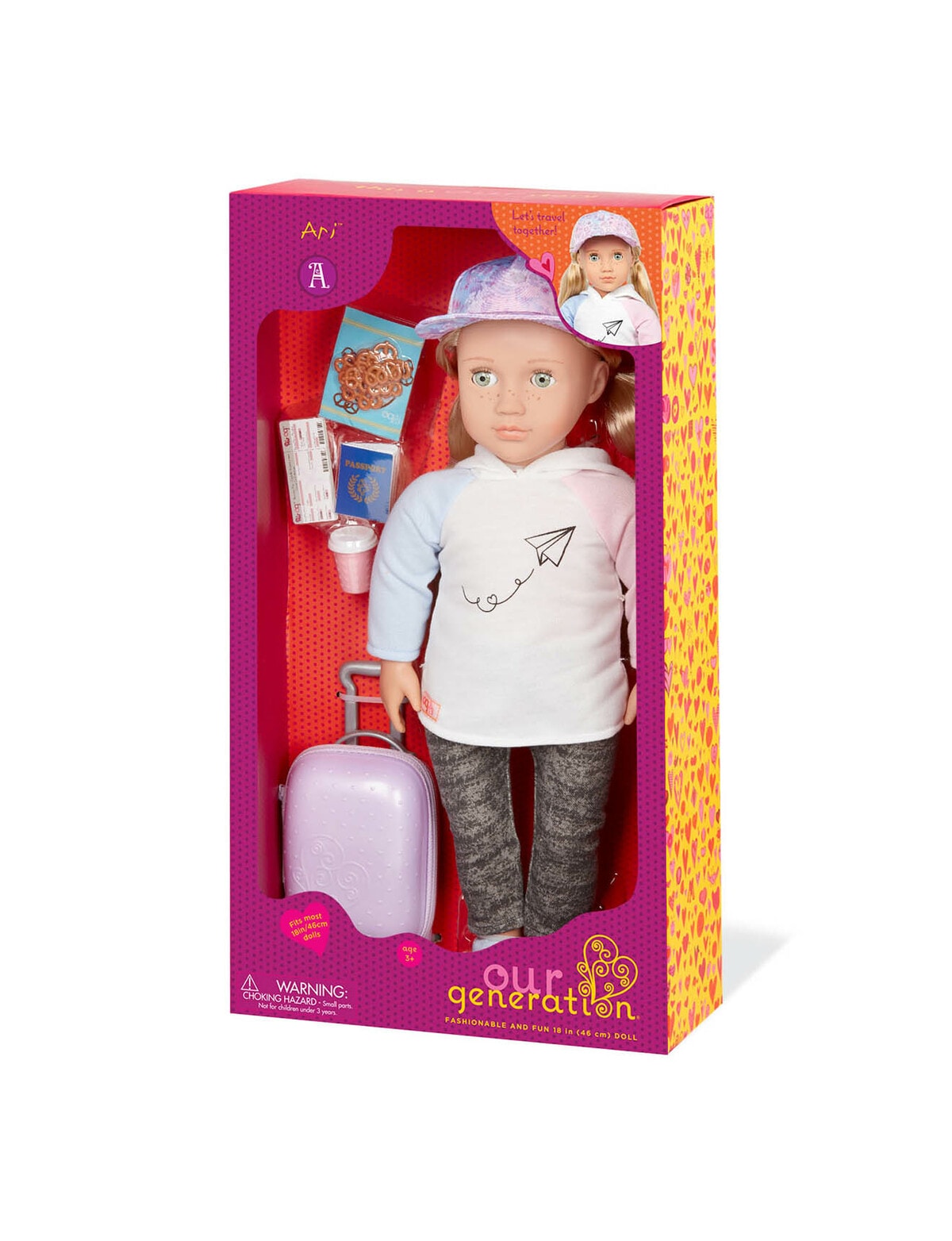 Our Generation Deluxe Doll Ari with Suitcase - Dolls & Accessories