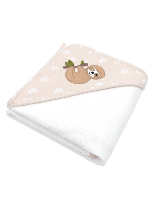 Little Textiles Hooded Towel, Happy Sloth product photo View 02 L