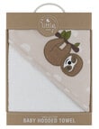 Little Textiles Hooded Towel, Happy Sloth product photo View 04 S