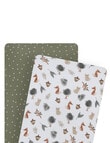 Little Textiles Co-Sleeper Sheet, 2-Pack, Forest Retreat product photo View 02 S
