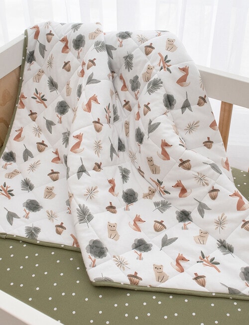 Little Textiles Jersey Cot Comforter, Forest Retreat product photo