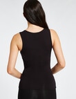 Lyric Thermals Mia Bamboo Singlet, Black product photo View 02 S