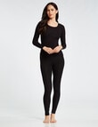 Lyric Thermals Mia Bamboo Long-Sleeve Top, Black product photo View 03 S