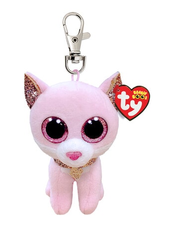 Ty Beanies Boo Fiona Pink Cat Clip, 9cm product photo