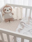 Little Textiles Cot Waffle Blanket, Happy Sloth product photo