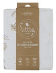 Little Textiles Cot Waffle Blanket, Happy Sloth product photo View 03 S