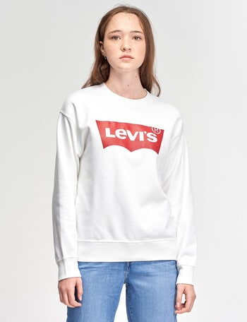 Levis Crew-Neck Batwing Sweatshirt, White product photo