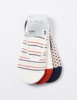 Lyric Liner Sock, 3-Pack, Stripe & Spot Multi product photo View 02 S