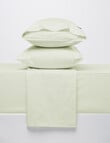 Linen House 375T Cotton Percale Sheet Set, Sage product photo