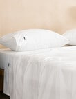 Linen House 375TC Cotton Percale Sheet Set, White product photo View 02 S