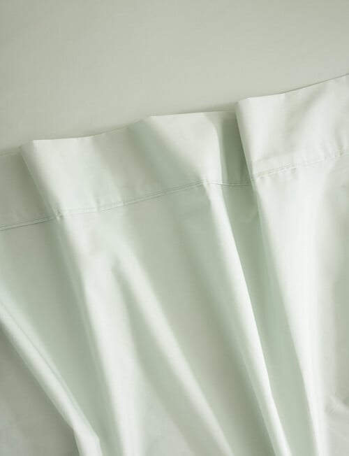 Linen House 375TC Cotton Percale Sheet Set, Sage product photo View 03 L