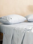Linen House 375TC Cotton Percale Sheet Set, Sky product photo View 02 S