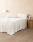 Linen House 250TC Cotton Sheet Set, White product photo