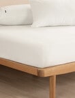 Linen House 250TC Cotton Fitted Sheet, White product photo
