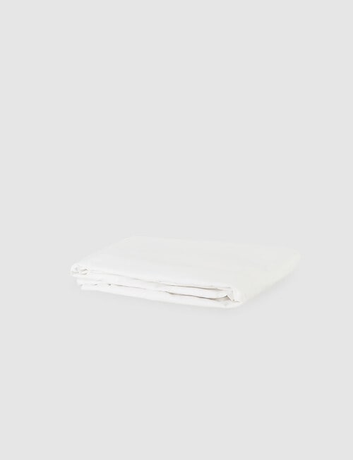 Linen House 250TC Cotton Fitted Sheet, White product photo View 02 L
