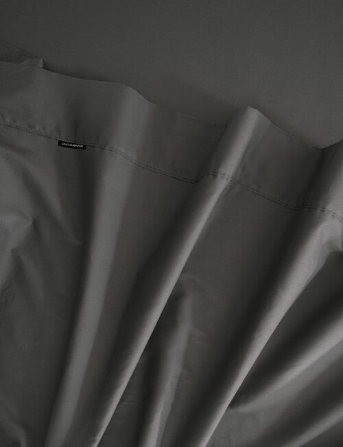 Linen House 250TC Cotton Sheet Set, Charcoal product photo View 03 L