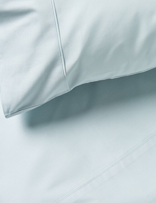Linen House 250 Thread Count Cotton Percale Sheet Set, Duckegg product photo View 02 L