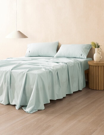 Linen House 250TC Cotton Sheet Set, Duckegg product photo