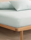 Linen House 250TC Cotton Fitted Sheet, Duckegg product photo