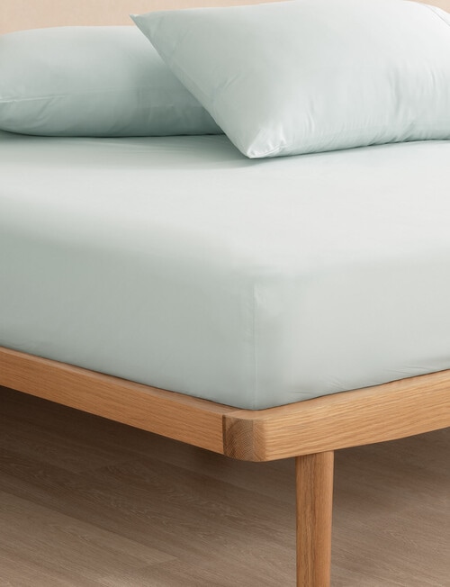 Linen House 250TC Cotton Fitted Sheet, Duckegg product photo