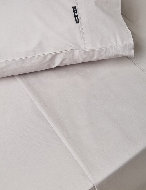 Linen House 250 Thread Count Cotton Sheet Set, Silver product photo View 02 L