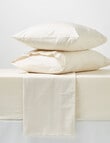 Linen House 250 Thread Count Cotton Sheet Set, Ivory product photo