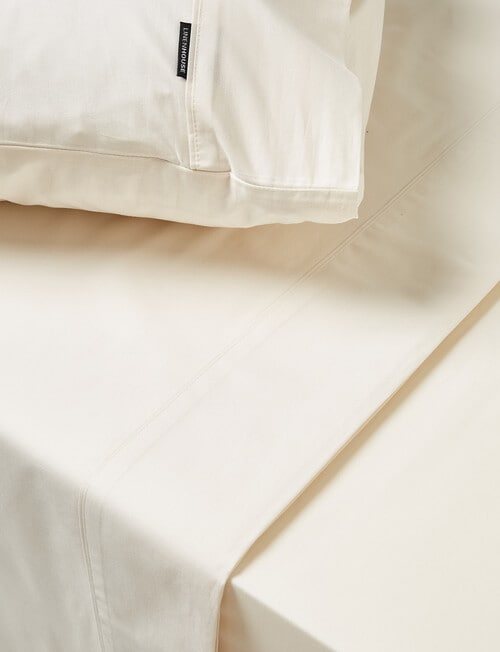 Linen House 250 Thread Count Cotton Sheet Set, Ivory product photo View 02 L