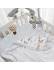 Little Textiles Cot Waffle Blanket, Up Up & Away/Stripe product photo