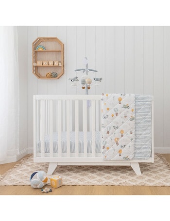 Little Textiles Jersey Cot Comforter, Up Up & Away product photo
