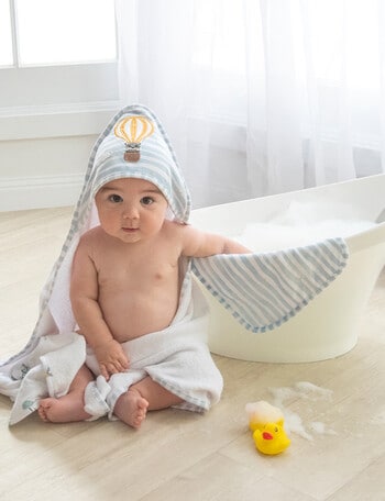 Little Textiles Hooded Towel, Up Up & Away product photo