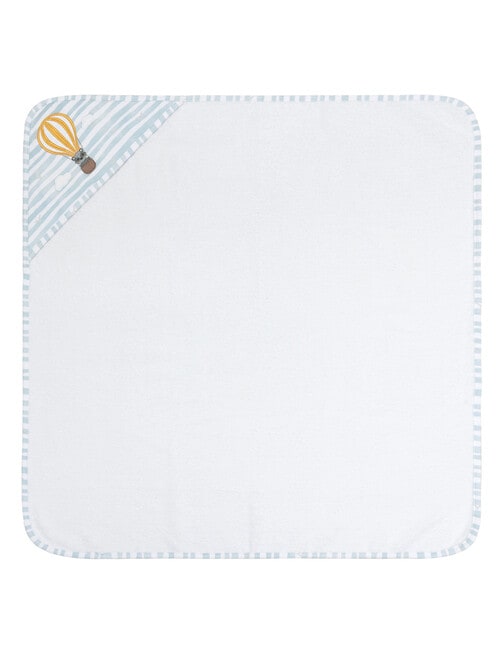 Little Textiles Hooded Towel, Up Up & Away product photo View 03 L