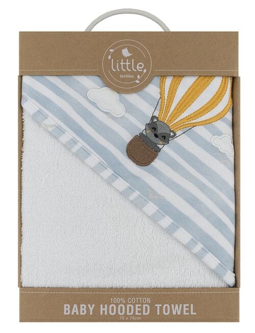 Little Textiles Hooded Towel, Up Up & Away product photo View 04 L