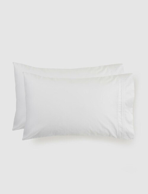 Mondo 600TC Cambridge Standard Pillowcase, White Bed Sheets & Pillowcases