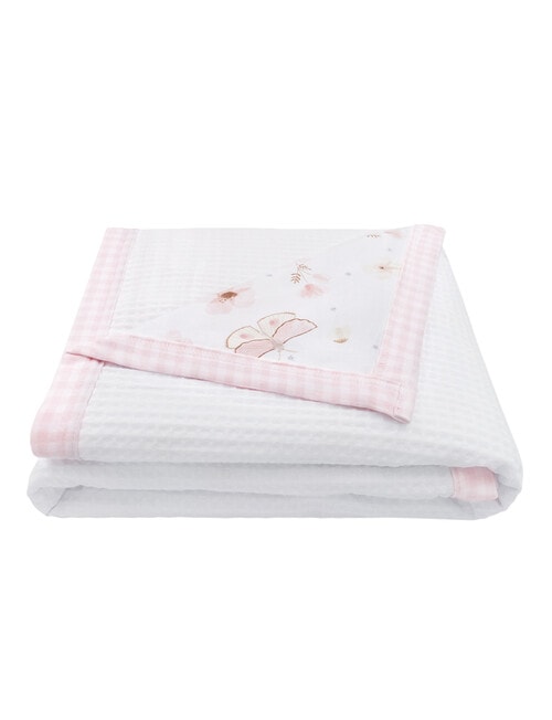 Little Textiles Cot Waffle Blanket, Butterfly Garden product photo View 02 L