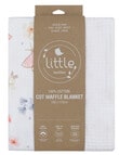 Little Textiles Cot Waffle Blanket, Butterfly Garden product photo View 03 S