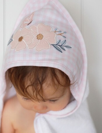 Little Textiles Hooded Towel, Butterfly Garden product photo