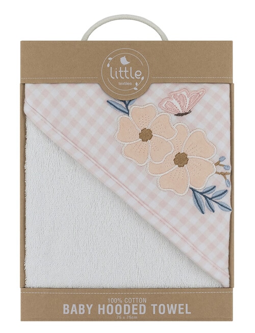 Little Textiles Hooded Towel, Butterfly Garden product photo View 04 L