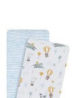 Little Textiles Bassinet Fitted Jersey Sheet, 2-Pack, Up Up & Away product photo View 02 S