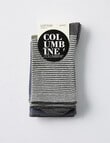 Columbine Stripe Crew Sock, 3-Pack, Grey, Denim & Green product photo View 02 S