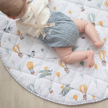 Little Textiles Round Play Mat, Up Up & Away product photo