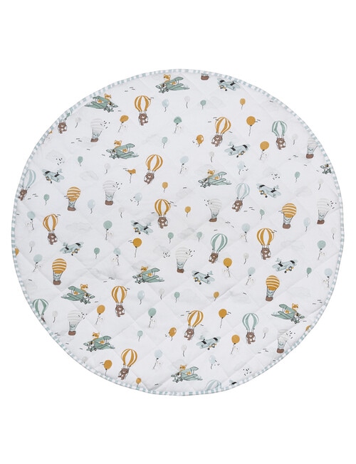 Little Textiles Round Play Mat, Up Up & Away product photo View 02 L