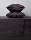 Kate Reed Sateen Stripe Sheet Set, Charcoal product photo