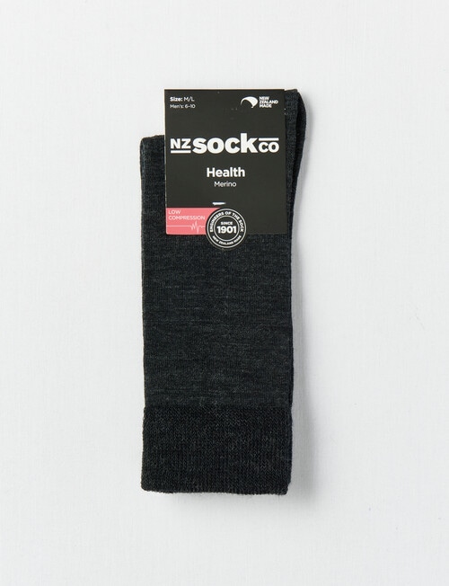 NZ Sock Co. Merino Comfort Top Sock, Grey product photo View 03 L