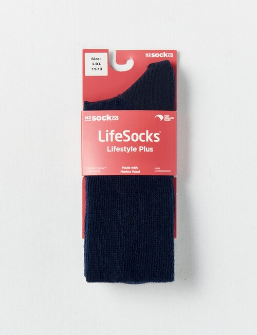 NZ Sock Co. Lifestyle Crew Sock, Navy product photo View 03 L