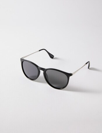 Gasoline Thin Arm Sunglasses, Black product photo