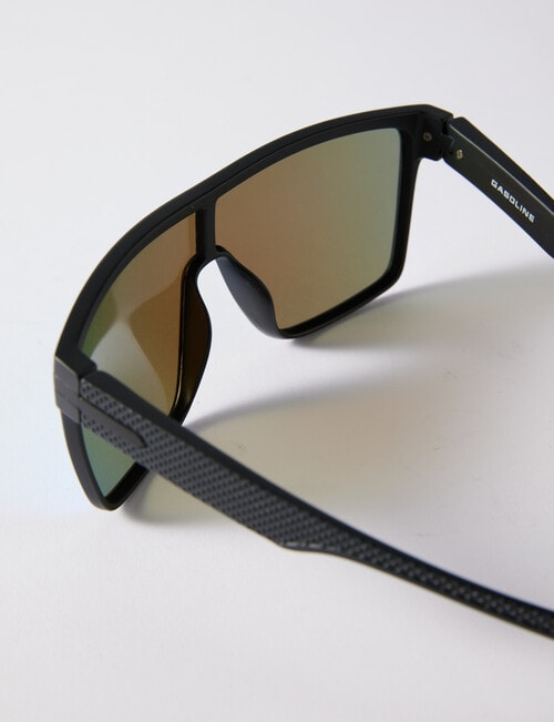Gasoline Oversize Sunglasses, Black product photo View 03 L